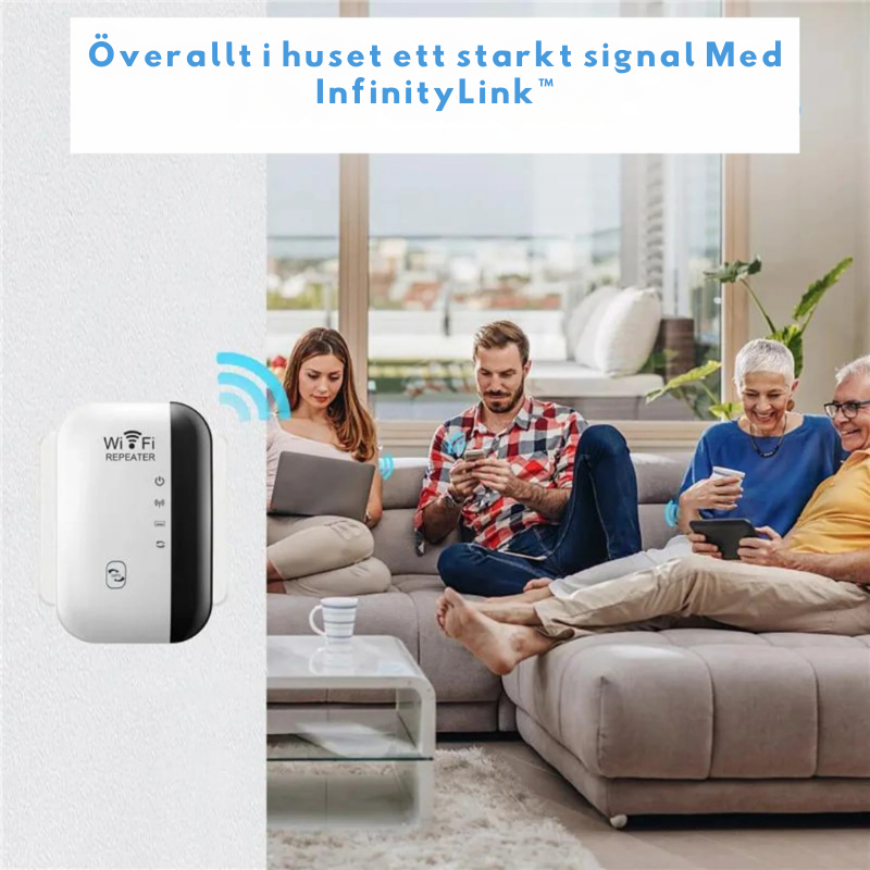 InfinityLink™ |  Höghastighets-WiFi-repeater
